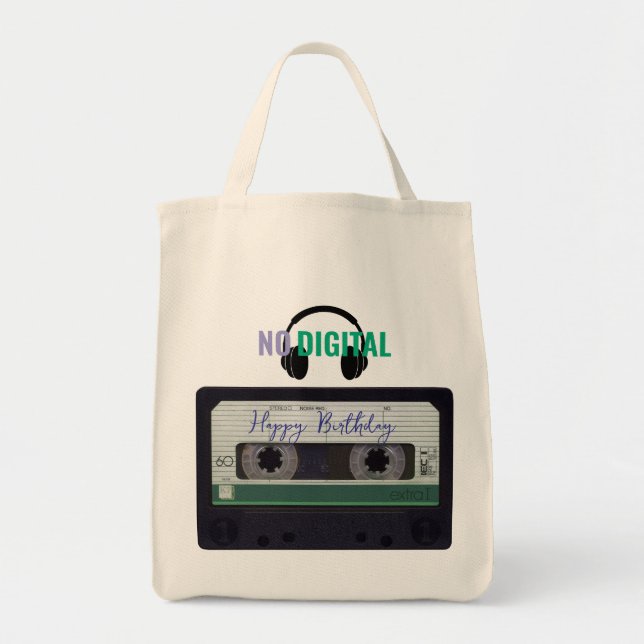 Sac fourre-tout pour anniversaire sans cassette nu (Devant)