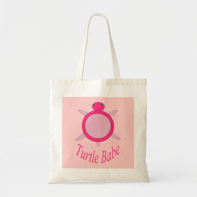 Sac fourre-tout pour bébé de Tortue rose mignonne (Devant)