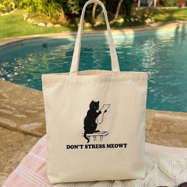 Sac fourre-tout pour chat 'Don't Stress Meowt', Ca (Créateur téléchargé)