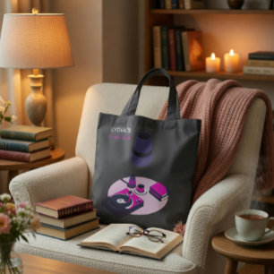Sac fourre-tout pour club de lecture avec nom pers