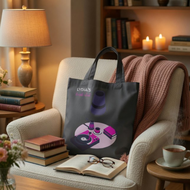 Sac fourre-tout pour club de lecture avec nom pers (Créateur téléchargé)