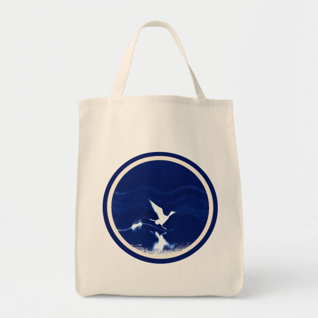 Sac fourre-tout pour courses Indigo Oiseau en vol (Devant)