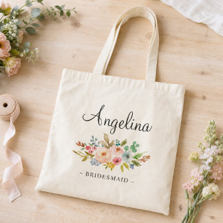 Sac fourre-tout pour demoiselle d'honneur aux fleu