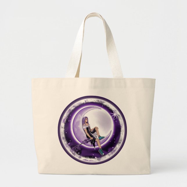 Sac fourre-tout pour enfants de la lune violette (Devant)