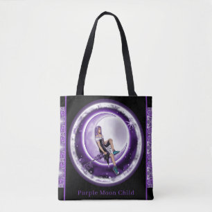 Sac fourre-tout pour enfants de la lune violette
