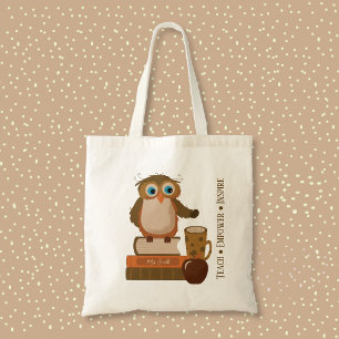 Sac fourre-tout pour enseignant inspirant chouette