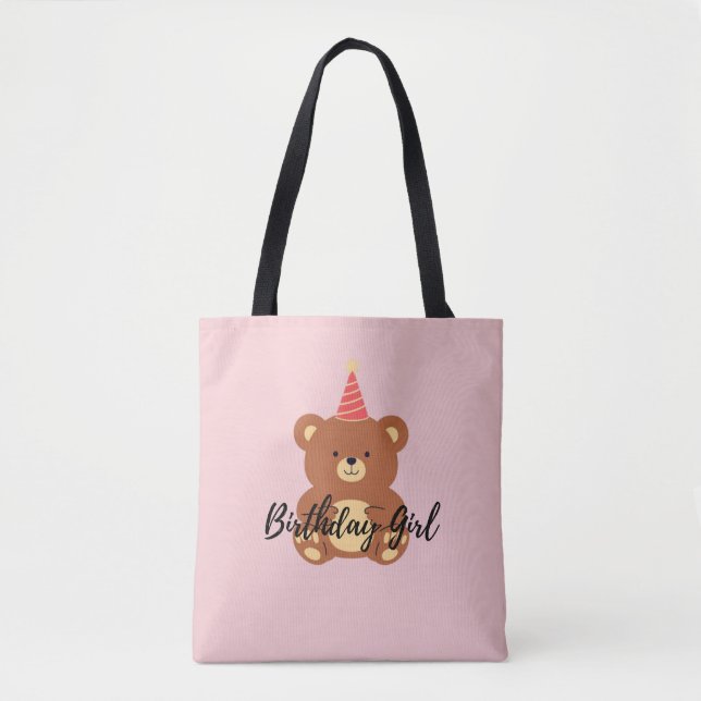 Sac fourre-tout pour fille d'anniversaire (Devant)