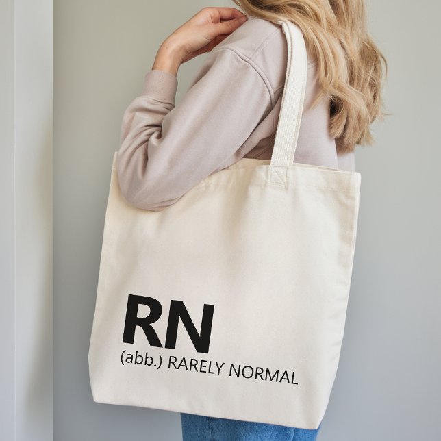 Sac fourre-tout pour infirmière Rarement Normal Ca (RN Rarely Normal Healthcare Tote Bag Graduation Gift, Modern Script RN Nurse Tote Bag Gift)