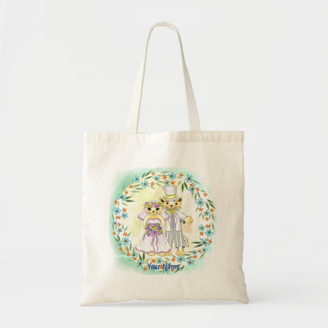 Sac fourre-tout pour mariage de Chat Mariée et Mar (Devant)