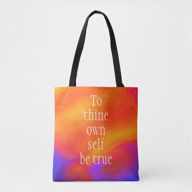 Sac fourre-tout "pour que ton moi soit vrai" par J (Devant)