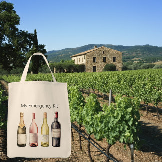 Sac fourre-tout pour vin avec citation amusante