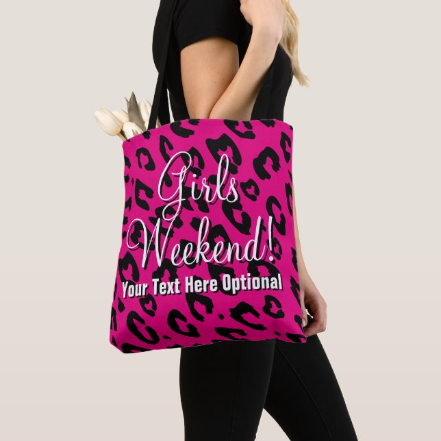 Sac fourre-tout pour week-end entre filles à tache (De près)