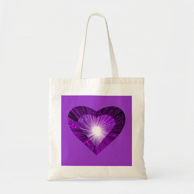 Sac fourre-tout pourpre "coeur" du coeur (Devant)