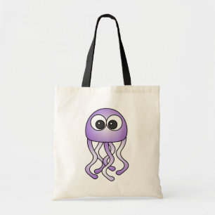 Sac fourre-tout pourpre mignon à méduses de Kawa