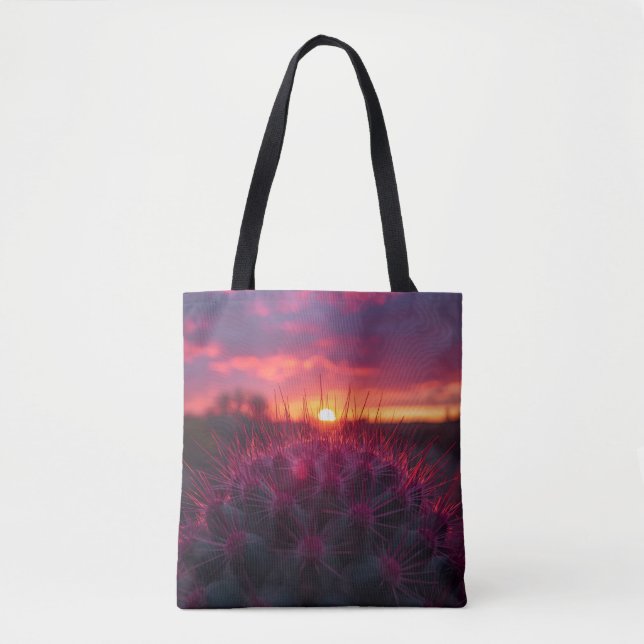 Sac fourre-tout Prickly Pear Sunset - Style Sud-Ou (Devant)