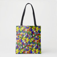 Sac fourre-tout principal de perles faciales-JAUNE