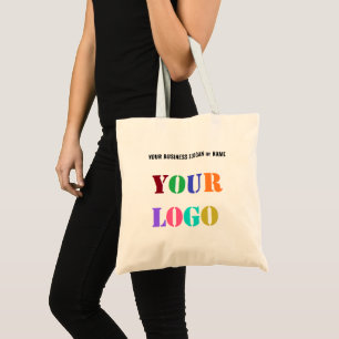 Sac fourre-tout promotionnel avec logo et texte pe