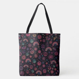 Sac fourre-tout psychédélique groovy Arc-en-ciel