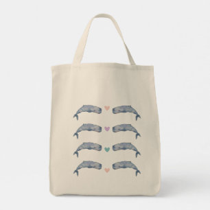 Sac fourre-tout Rainbow Heart Whale