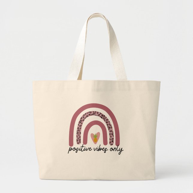 Sac fourre-tout Rainbow 'Positive Vibes Only' (Devant)