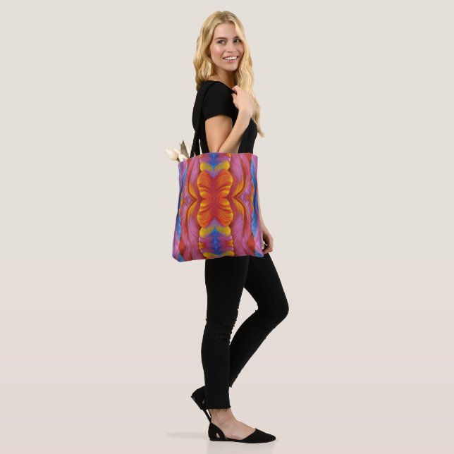 Sac fourre-tout Rainbow Tulip Abstrait (Sur le modèle)
