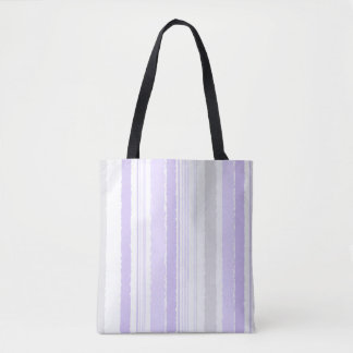 Sac fourre-tout rayé à l'aquarelle gris et lavande