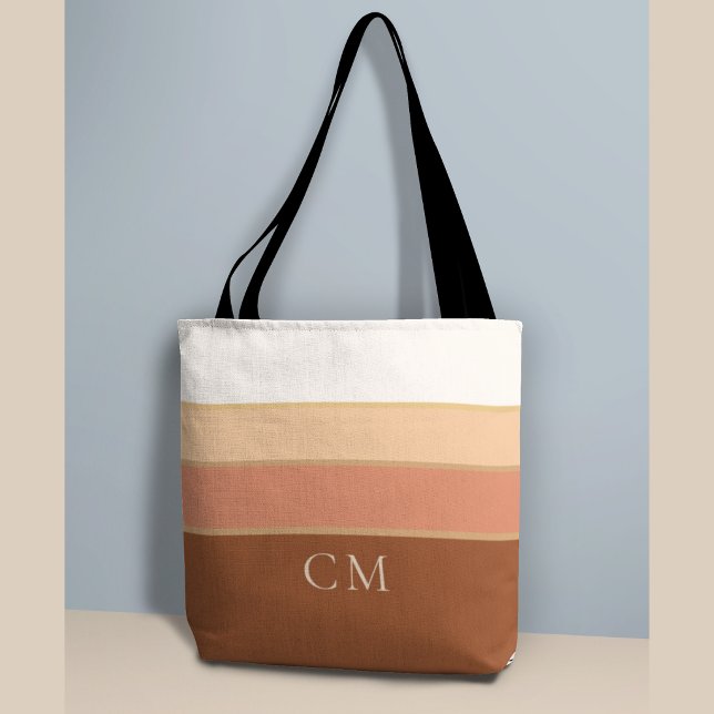 Sac fourre-tout rayé Golden Hour - Monogramme soph (Créateur téléchargé)