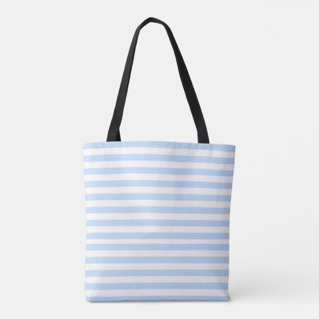 Sac fourre-tout, rayure bleue et blanche horizonta (Dos)