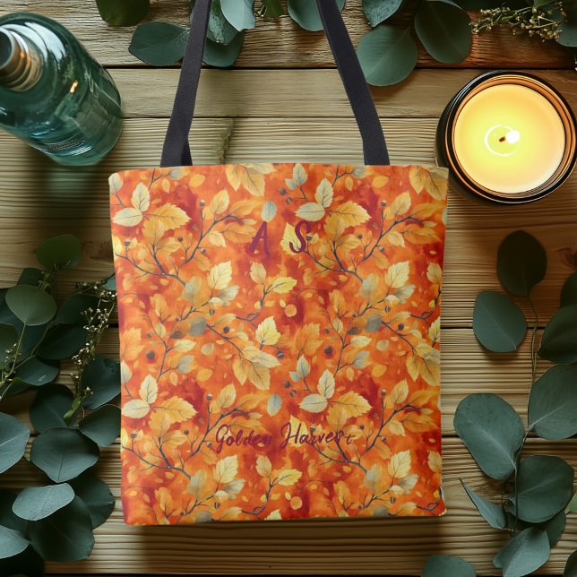 Sac fourre-tout Récolte dorée avec feuilles d'auto (Créateur téléchargé)