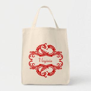 Sac fourre-tout Red Chic Damask
