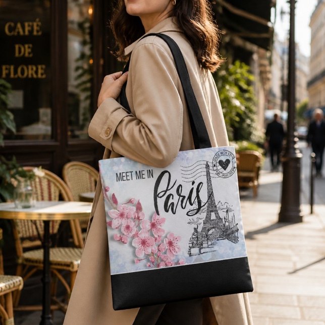 Sac fourre-tout « Rencontre-moi à Paris » (Créateur téléchargé)