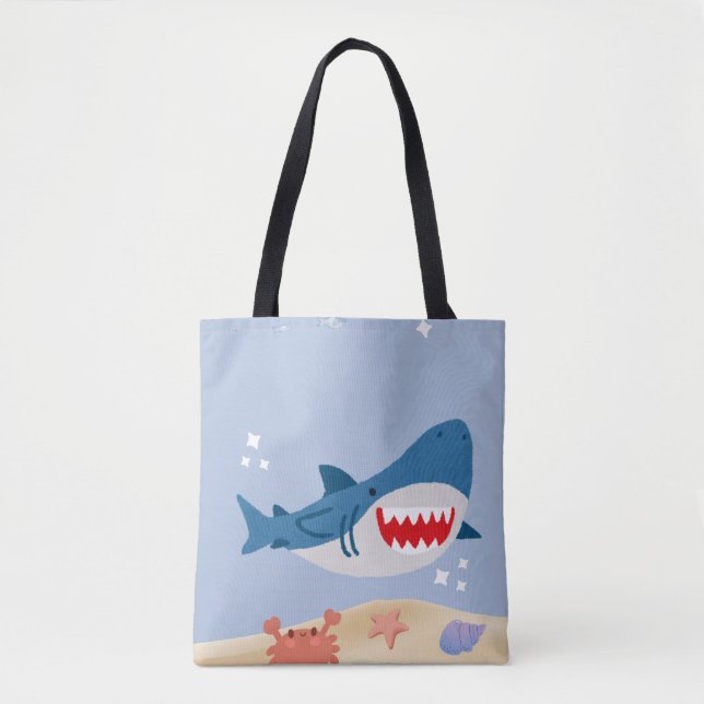Sac fourre-tout requin bleu (Devant)