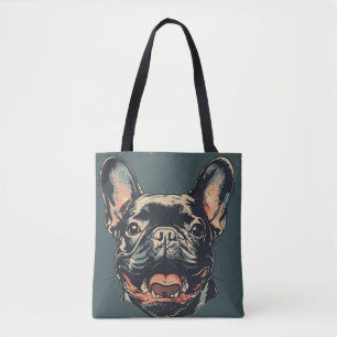 Sac fourre-tout rétro Bouledogue français