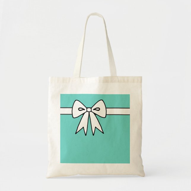 Sac fourre-tout rétro Bow Aqua (Devant)