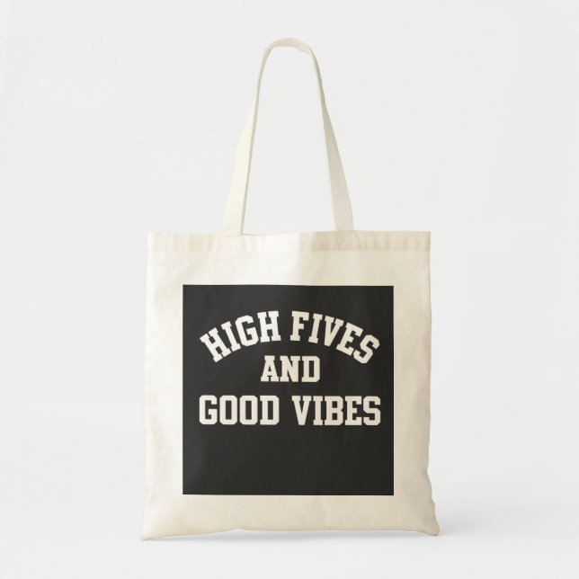 Sac fourre-tout rétro High Fives et Good Vibes (Devant)