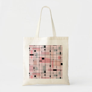 Sac fourre-tout Retro Pink Grid et Starburst