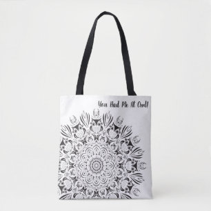 Sac fourre-tout réutilisable de mandala de hibou n