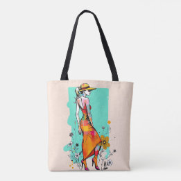Sac fourre-tout rêve botanique Pop Art 🌈🌼