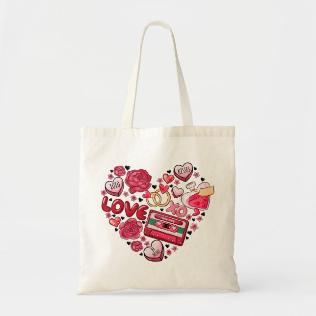 Sac fourre-tout romantique de la Saint-Valentin -  (Devant)