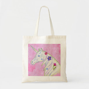 Sac fourre-tout rose à licorne