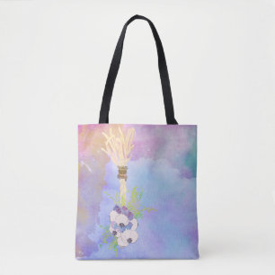 Sac fourre-tout rose à tresse d'ail