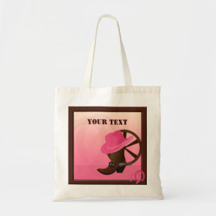 Sac fourre-tout rose cowgirl occidentale