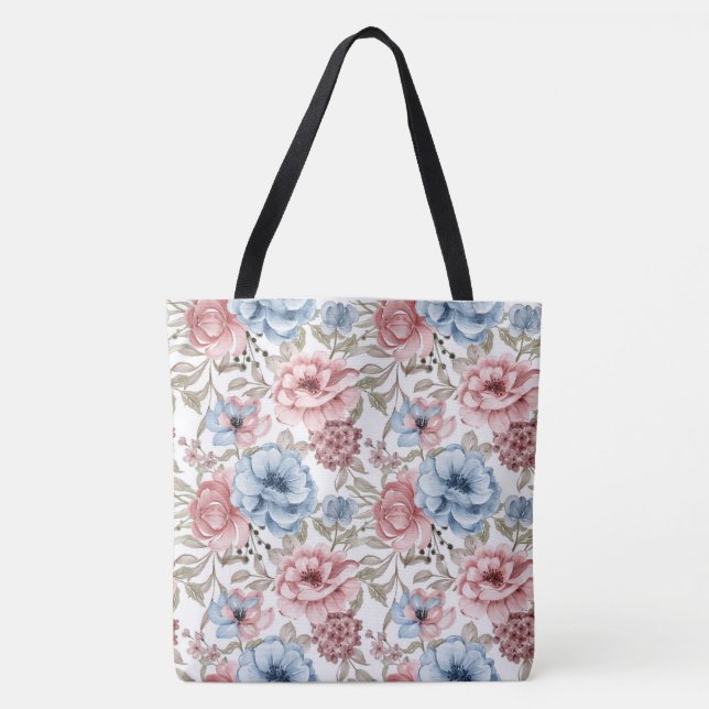 Sac fourre-tout Rose floral (Devant)