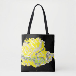 Sac fourre-tout Rose jaune dans le noir