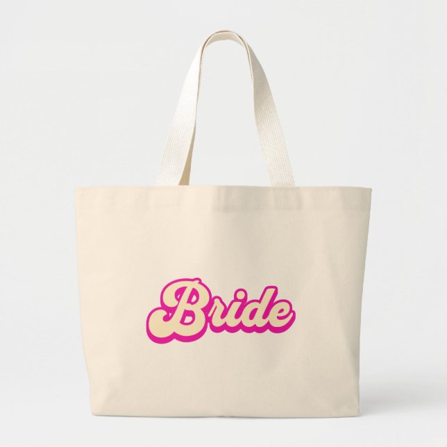 Sac fourre-tout rose mignon de la mariée (Devant)