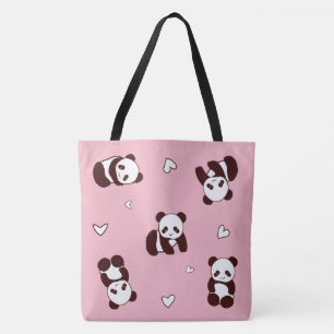 Sac fourre-tout rose Panda