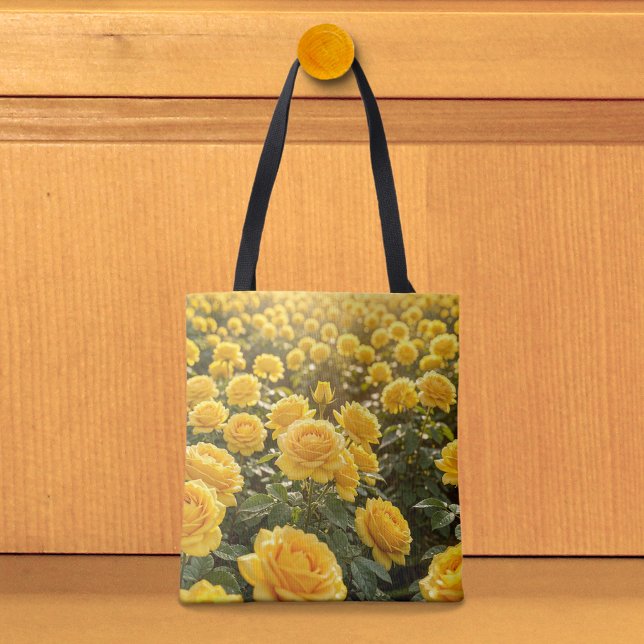 Sac fourre-tout Roses Jaunes (Tote bag with yellow roses)