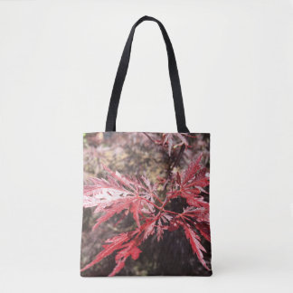 Sac fourre-tout rouge à feuille