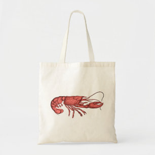 Sac fourre-tout rouge à homard avec la rétro image
