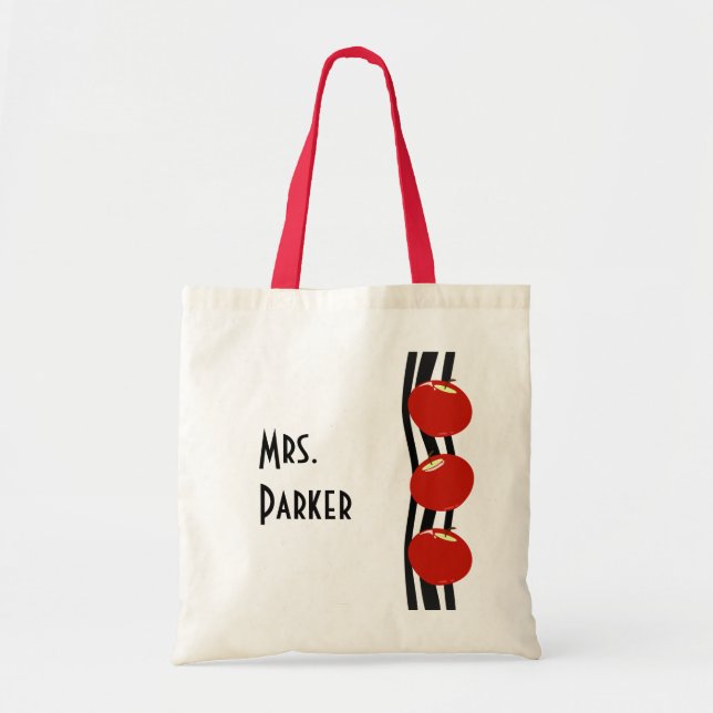 Sac fourre-tout rouge à pommes (Devant)